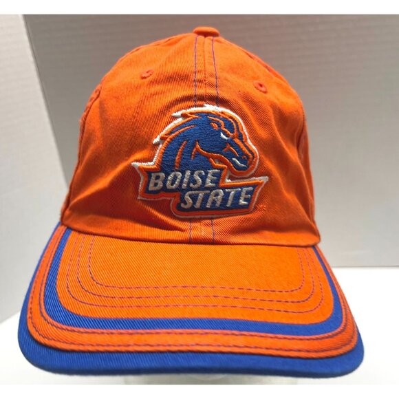 Boise State Broncos Strapback Hat Two Tone BSU Cap Blue Orange College Football - Picture 6 of 8